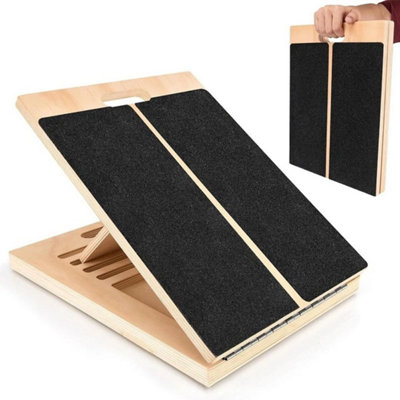 1X Wooden Slant Board Calf Stretcher Folded For Yoga Workout Calf Incline Board from B&Q