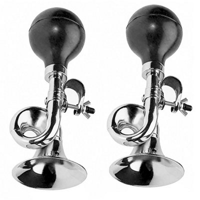  - 2 Pcs Clown Hooter Squeeze Bulb Horn Loud Air Warning Bicycle Accessory