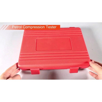 8Pcs Petrol Engine Compression Tester Kit Fuel Cylinder Pressure Gauge Tool Set