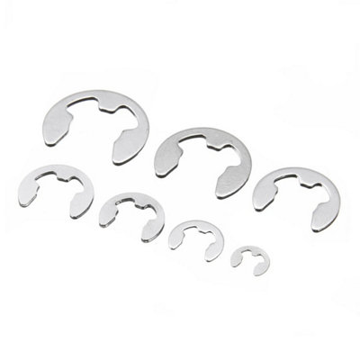 120Pcs E Clips C Circlip Retaining Ring Stainless Steel Assorted 1.5mm To 10mm from B&Q