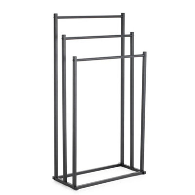  - Black 3 Tier Freestanding Towel Rack Bathroom Stand Holder Floor