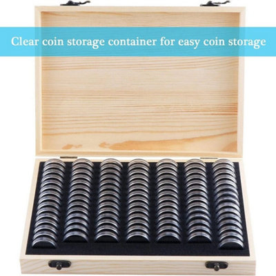 100Pcs Wooden Commemorative Coin Collection Case from B&Q