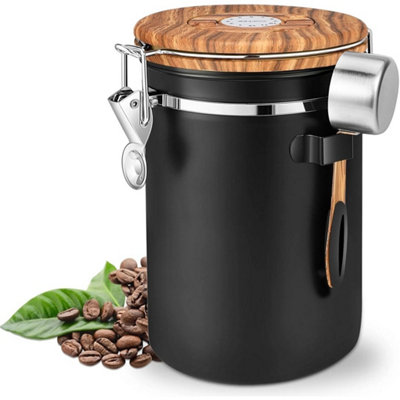  - 1800Ml Airtight Stainless Steel Coffee Storage Canister