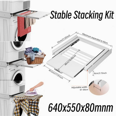  - Washer Dryer Stacking Kit Pull Out Shelf Tray Compatible With Candy