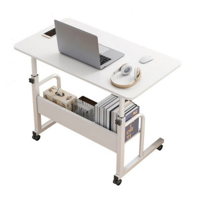 Height Adjustable Mobile Over Bed Table Hospital Overbed Aid Chair Laptop Tray from B&Q