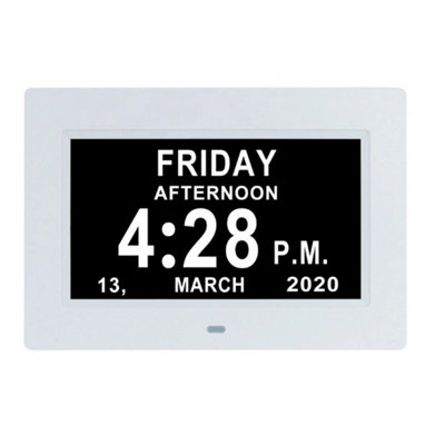 Digital Alarm Clock Calendar Datetime For Memory Loss Dementia Elderly Reminder from B&Q