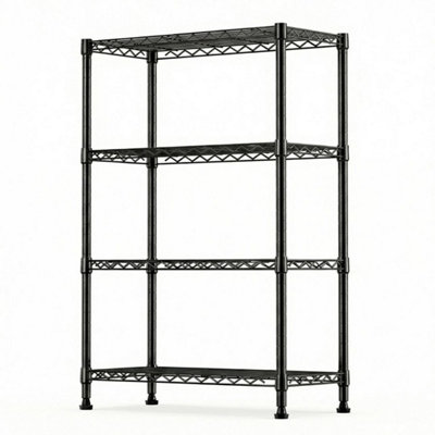 Heavy Duty 4-Tier Utility Shelving Unit Steel Organizer Wire Rack 1000 Lbs from B&Q
