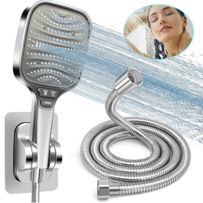 High Pressure Handheld Shower Head With 8 Spray Modes from B&Q