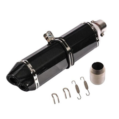 38-51mm Motorcycle Dual Outlet Exhaust Muffler Tip 470mm from B&Q