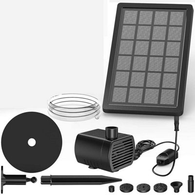 5W Solar Water Pump Garden Pond Aquarium Fountain Decor from B&Q