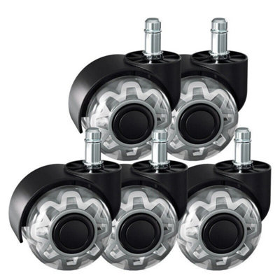 5Pcs Universal Rotatable Replacement Caster Wheels Office Home Chair from B&Q