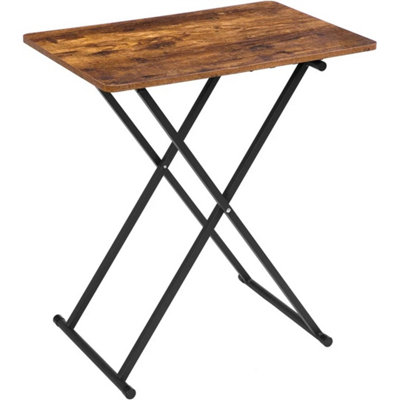 Folding Tv Tray Side Table Height Adjustable Dinner Laptop Coffee Table from B&Q