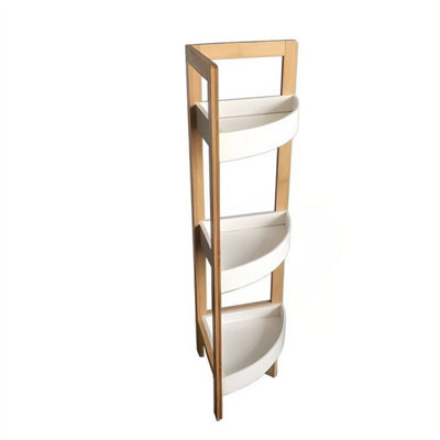 3 Tier Corner Shelf Stand Organizer Rack Bathroom Storage Shelves from B&Q