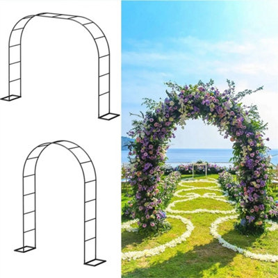  - 2.4M Metal Garden Arch Climbing Frame For Rose Vine Decor