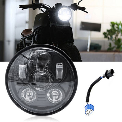  - 5.75 Inch Led Low 6 Bead Headlight Motorcycle Headlamp Aluminum Case