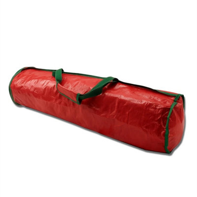  - 2Pc Red Cylindrical Xmas Wrapping Bag Space Saving Durable