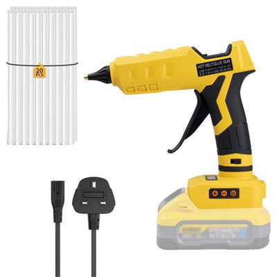 100W Adjustable Cordless Glue Gun With 20 Sticks For Dewalt 18V 20V from B&Q