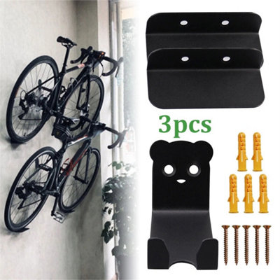 3 Pack Bike Wall Mount Hanger Bicycle Pedal Tire Storage Rack from B&Q