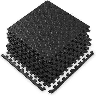 24 Mats Interlocking Foam Mats Tiles Gym Play Garage from B&Q