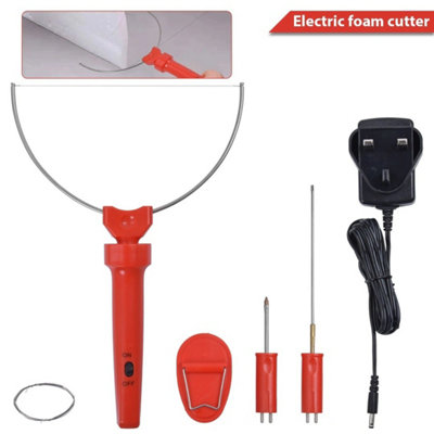 Hot Wire Electric Foam Cutter Tool Polystyrene Styrofoam 3 Tips from B&Q
