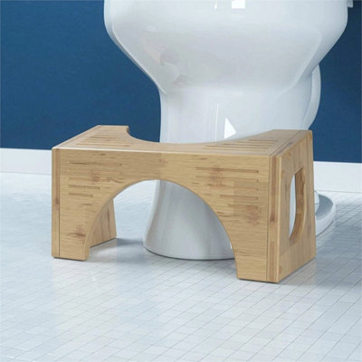 Bamboo Squatty Potty Squatting Toilet Poop Stool Bathroom Non-Stick from B&Q