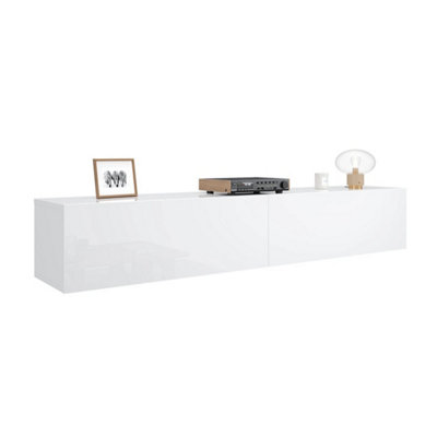 140Cm Floating Tv Stand High Gloss Wall Mounted Cabinet from B&Q