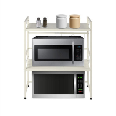 3 Tier Extendable Kitchen Over The Microwave Oven Rack Toaster Shelf from B&Q