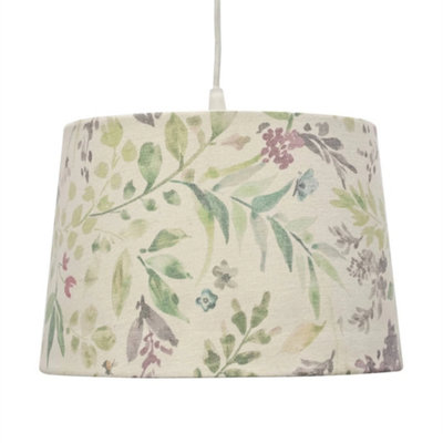 Floral Print 28Cm Easy Fit Pendant Lightshade Or Table Lamp Shade from B&Q