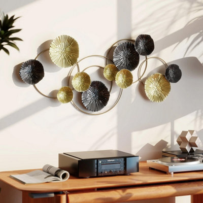 Lotus Leaf Metal Wall Art Hanging Sculpture from B&Q