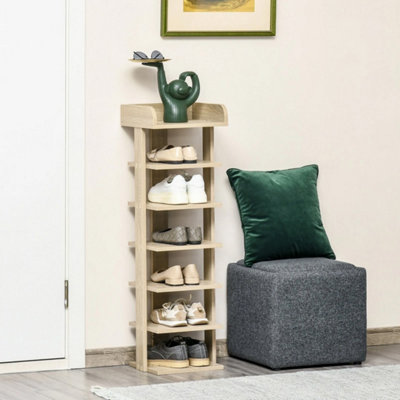  - 7 Tier Wooden Shoe Rack Storage Organizer