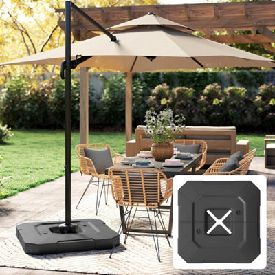  - Set Of 2 Black Cantilever Parasol Umbrella Weights