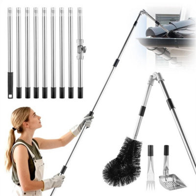 4M Telescopic Gutter Cleaner Adjustable Angle Pole Uk from B&Q