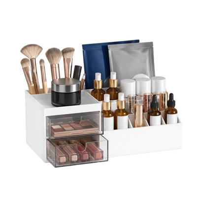  - White Makeup Organizer Drawers Cosmetic Skincare Box