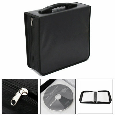 400 Disc Cd Dvd Carrying Case Wallet Storage Holder Album Folder Bag Sleeve from B&Q