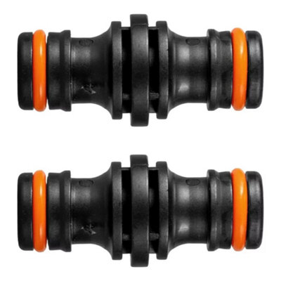2 Way Garden Hose Connector Joiner Coupler Watering Water Pipe Tap Male 2Pcs from B&Q