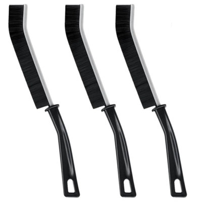 Black 3Pcs Crevice Cleaning Gap Cleaning Brush Hard Bristle Recess Household Hand Tool from B&Q