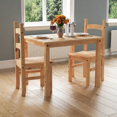  - 2  Seater  Dining Table And Chairs Setmexican Solid Pine Furniture