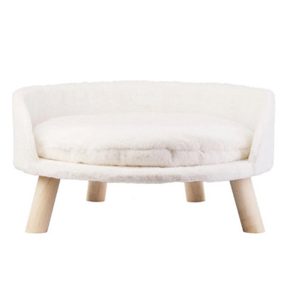  - 40Cm Pet Sofa Chair Bed Elevate Puppy Long Plush Cushion Couch Stool