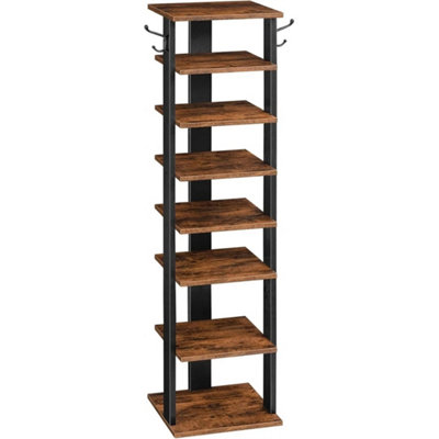 Shoe Storage Organizer Shoe Rack Shoe Shelf Vertical Shoe Tower With 2 Hooks from B&Q