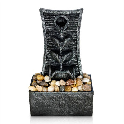 Water Feature Indoor Tabletop Led Fountain Waterfall Home Decor (Tiers) from B&Q