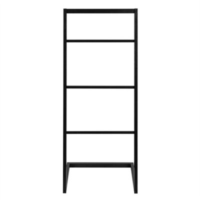 Black Bamboo Freestanding Towel Rack Drying Stand & Holder With 4 Clothes Rails from B&Q