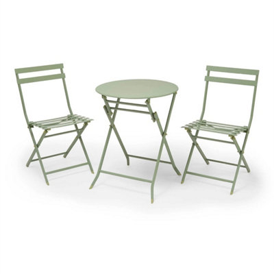 Sage Green 2 Seater Folding Garden Bistro Set