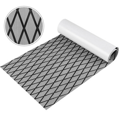 190X70Cm Boat Flooring Eva Foam Non-Slip & Self-Adhesive Decking Sheet Grey from B&Q