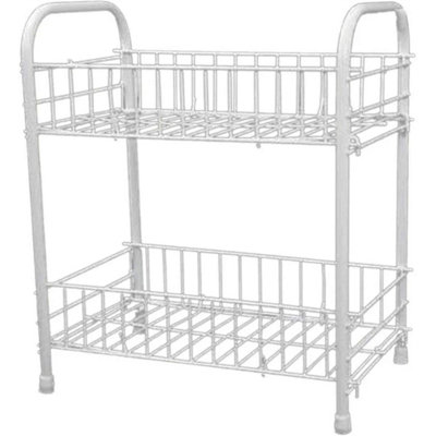 Storage Vegetable Cart With Wheels 2 Tier Fruit Trolley Basket Rack Kitchen from B&Q