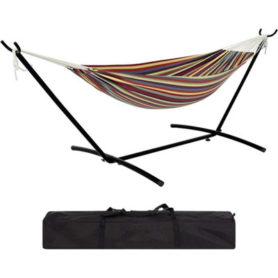 Heavy Duty Single Hammock With Stand 450Lb Portable Carry Bag from B&Q