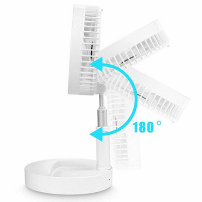 Usb Rechargeable Cordless Telescopic Folding Portable Cooling Fan from B&Q