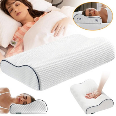  - Ergonomic Memory Foam Neck Support Pillow For Neck Pain Relief