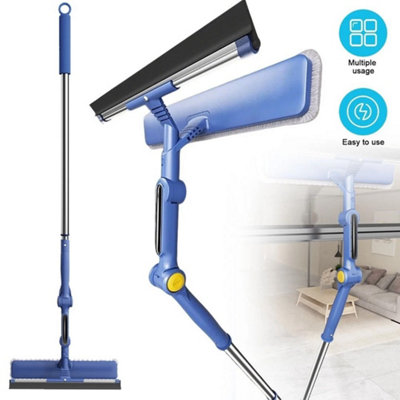 Telescopic Window Cleaning Brush Squeegee With Scraper from B&Q