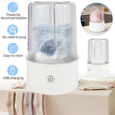 Rechargeable Mini Washing Machine Portable Underwear Socks Washer from B&Q