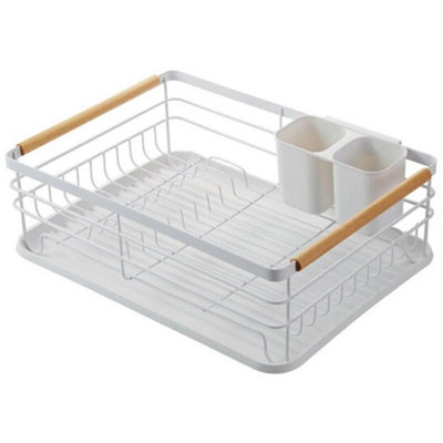 Anti-Rust Dish Drainer Drying Rack With Removable Drip Tray And Cutlery Holder from B&Q